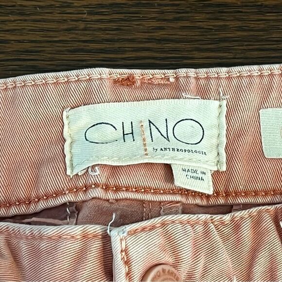 Women's Anthropologie Coral Relaxed Chino Pants - Picture 6 of 10